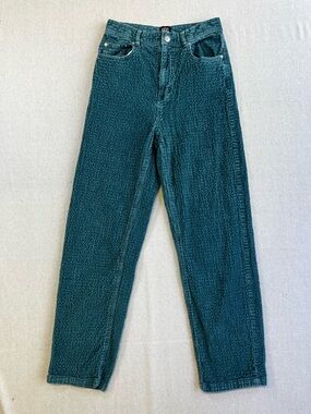BDG Urban Outfitters Teal Corduroy Pants High Rise Baggy 27
